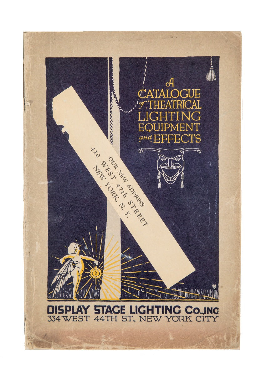 rare early 20th century softbound "theatrical lighting equipment and effects" product catalog for the display stage lighting company