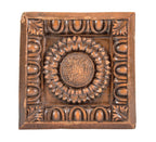 historically important 1899 exterior brand brewery administration building terra cotta panel with centrally located sunflower