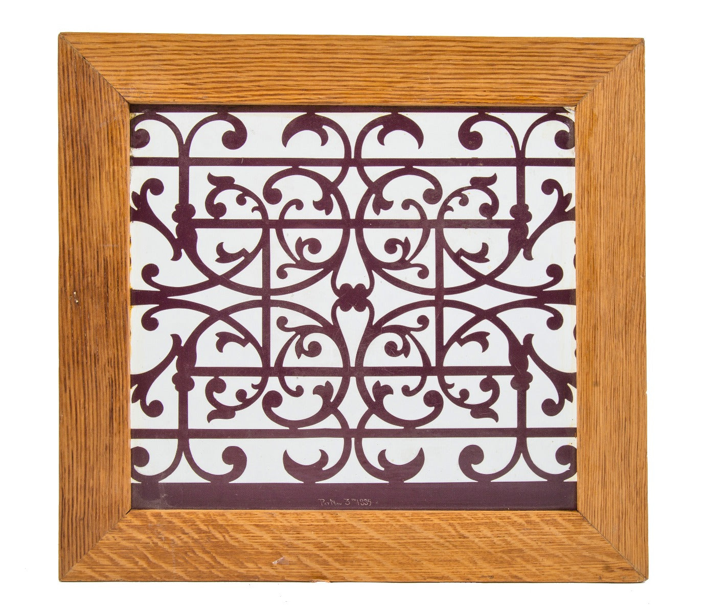 rare original patented lightly etched american victorian richly colored amethyst flash glass window