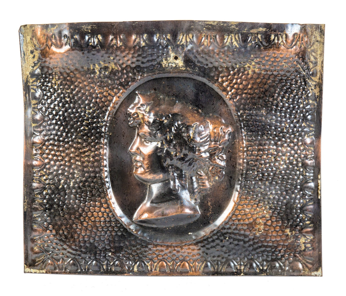 hard to find copper-plated antique american salvaged chicago dawson brothers figural summer cover