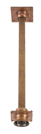 original early 20th century brass-plated bronze new york city interior subway station bare bulb pendant light fixture