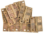 large lot of hard to find 1880's ornamental cast brass "ivy" pattern antique american eastlake style shutter hinges