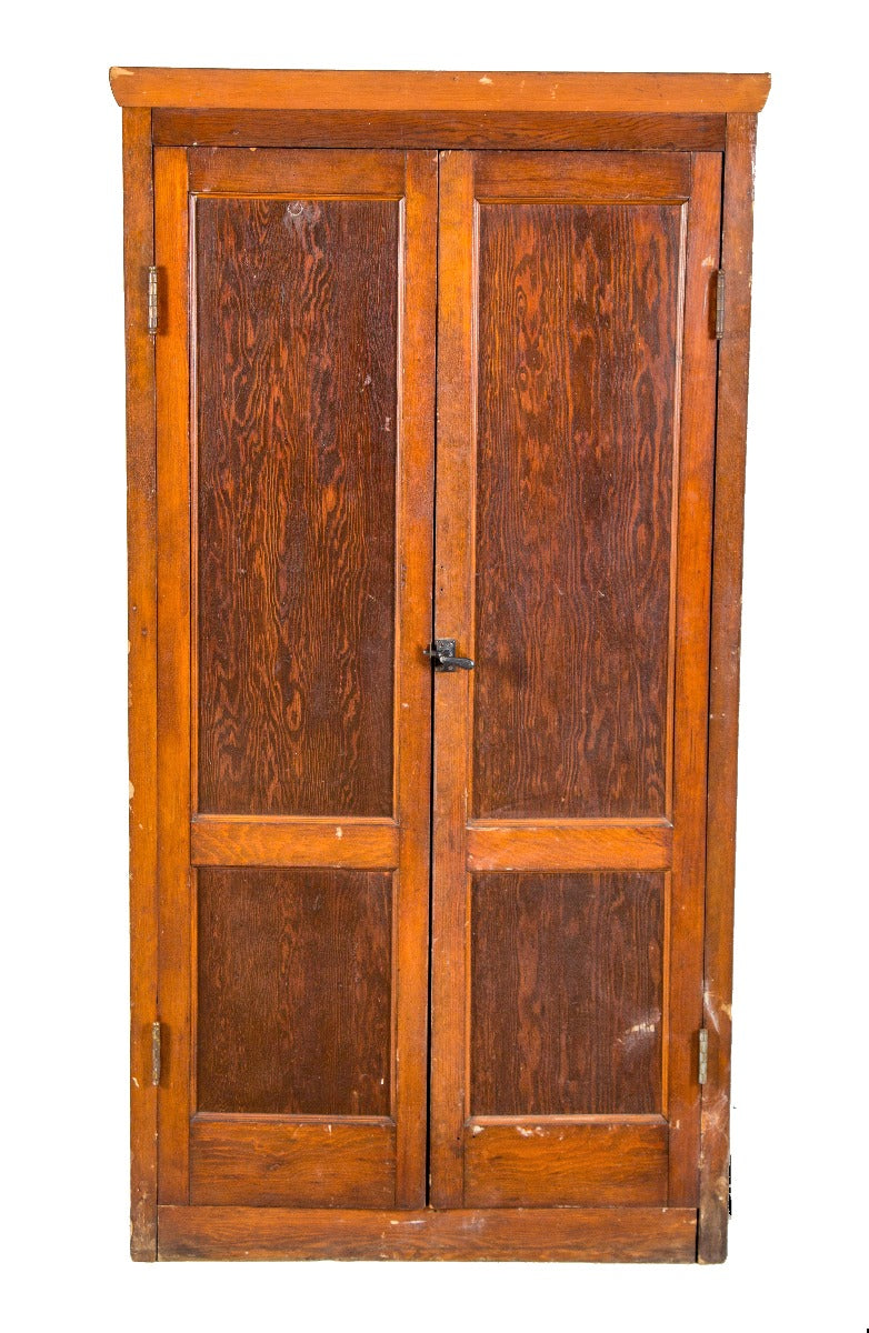 exceptional all original and intact early 20th century university of michigan laboratory upright stained wood cabinet