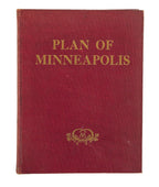 rare original  profusely illustrated "plan of minneapolis" folio hardbound number 421 out of limited edition of 1000