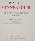 rare original  profusely illustrated "plan of minneapolis" folio hardbound number 421 out of limited edition of 1000