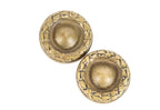 matching set of early 20th century ornamental cast brass chicago city hall building doorknobs with bayleaf border