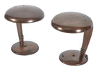 two nearly identical original salvaged chicago american art deco normandy bronze finish table lamps