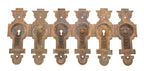 group of highly sought after original 1880's salvaged chicago interior residential eastlake style pocket door backplates