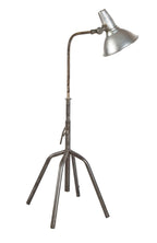 american industrial custom-built factory machine light with an all-welded joint four-legged stand supporting an adjustable benjamin deep bowl reflector