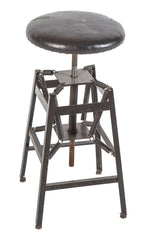 highly sought after c. 1930's american antique medical patented no. 421 "set-ezy" dental stool with unique spring suspension seat