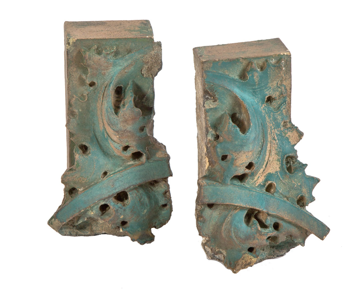 historically important early 20th century richly colored kees and colburn-designed "sullivanesque" terra cotta fragments