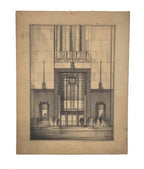 two historically important museum-quality mundie and jensen hand-drawn presentation drawings for john m. smyth company building