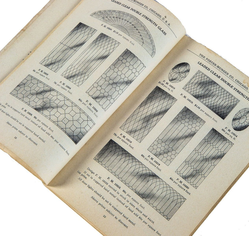 original and intact early 20th century antique american profusely illustrated foster and munger stained glass window catalog