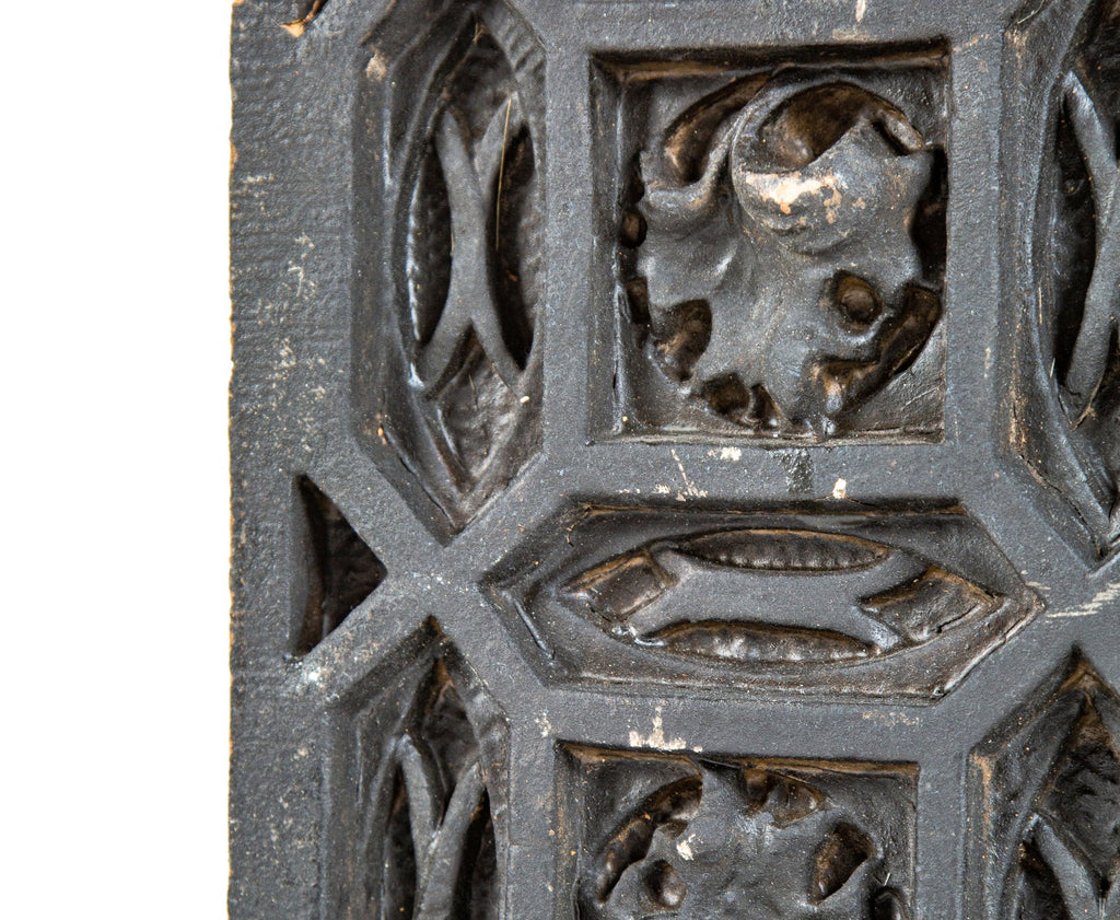 historically important salvaged chicago schiller or garrick theater exterior window surround terra cotta panel