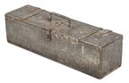 original early 20th century weathered and worn vintage american industrial pipefitters toolbox