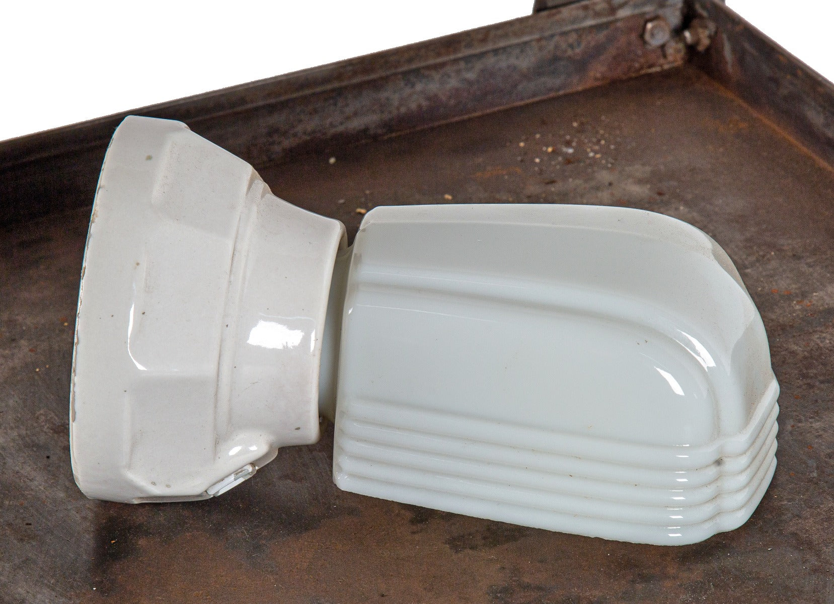 original and fully functional antique american super streamlined machine age lavatory wall sconce