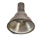 original c. 1930's american art deco machine age brushed cold-rolled steel floodlight with "stepped" profile and original convex lens - curtis lighting
