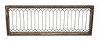 massive late 19th century late victorian-era "picket fence" leaded glass salvaged chicago residential transom window