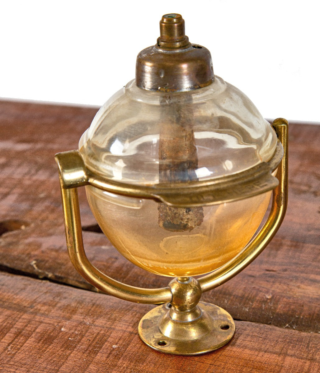 seldom found all original and intact early 20th century brass-plated beau brummel soap dispenser