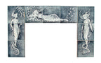 group of 19th century all original salvaged chicago richly colored and finely detailed full-figure fireplace tiles