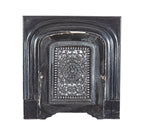 original and intact 1870's post-fire chicago italianate residence ornamental cast iron summer cover and matching surround