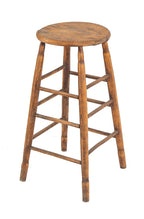 original late 19th century antique american dietzgen turned and tapered all-wood stationary drafting stool