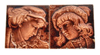 matching set of original isaac broome-designed salvaged new york city brownstone fireplace mantel tiles