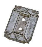 stunning historically important american art deco style ornamental nickel-plated cast bronze general electric building lobby elevator call button plaque