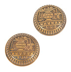 one of three matching salvaged chicago "broken leaf" dome-shaped residential doorknobs with nicely aged patina