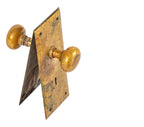rare all original 19th century clinton j. warren custom-designed unity building office door hardware with nicely aged surface patina