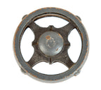 original 19th century oversized outer door ornamental cast iron rookery building doorknob with bower-barff finish