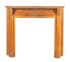hard to find 19th century salvaged chicago quartered oak wood fireplace mantel with unusually large firebox opening