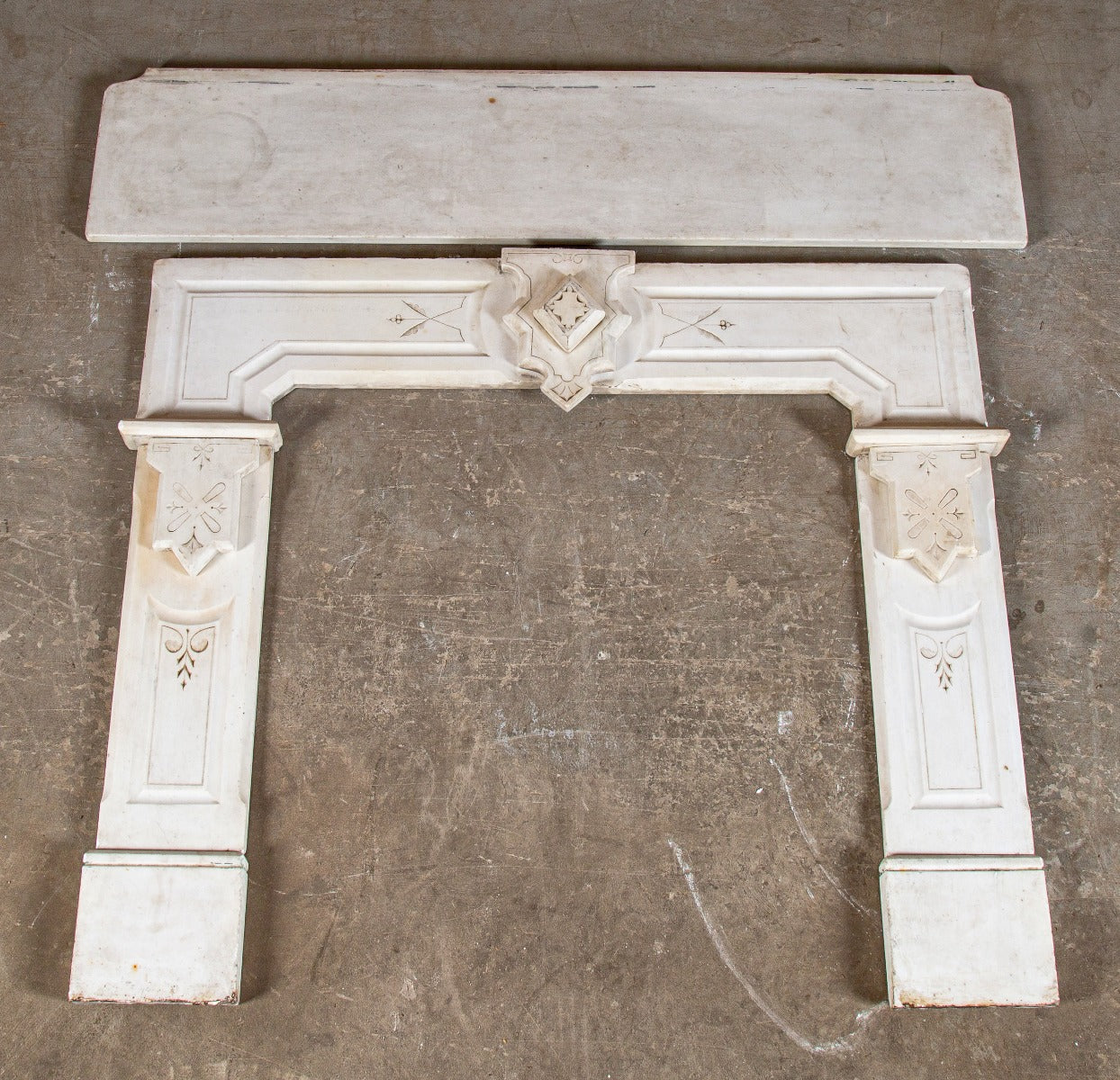highly sought after all original and intact 19th century post-fire chicago residential eastlake style marble mantel