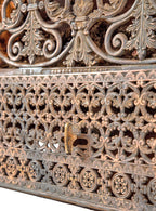 exceptional all original 19th century salvaged chicago dawson brothers residential fireplace gas insert with copper-plated finish