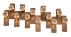 several matching salvaged chicago early 20th century cast brass "alexandria" pattern residential door hardware