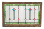 early 20th century antique american salvaged chicago interior residential craftsman style art glass transom window