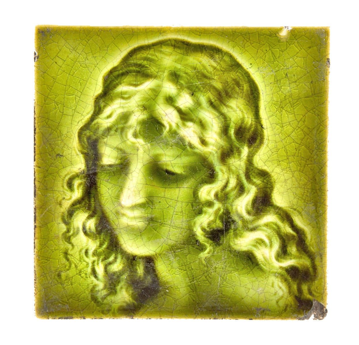 stunning 19th century vibrantly colored salvaged chicago antique american figural fireplace trent majolica tile