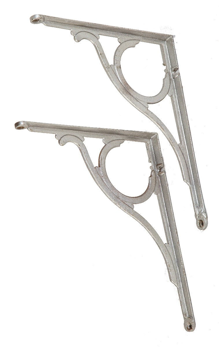 two matching highly sought after antique american lavatory toilet high tank cast iron support brackets