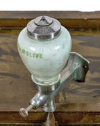 well-maintained american art deco wall-mount original commercial building lavatory "palmolive" soap dispenser