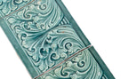 striking all original 19th century antique american uniquely-shaped richly colored blue majolica tile fireplace surround