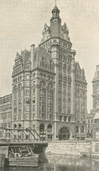 solon spencer beman-designed ornamental cast iron 1890s pabst commerical building doorknob and backplate