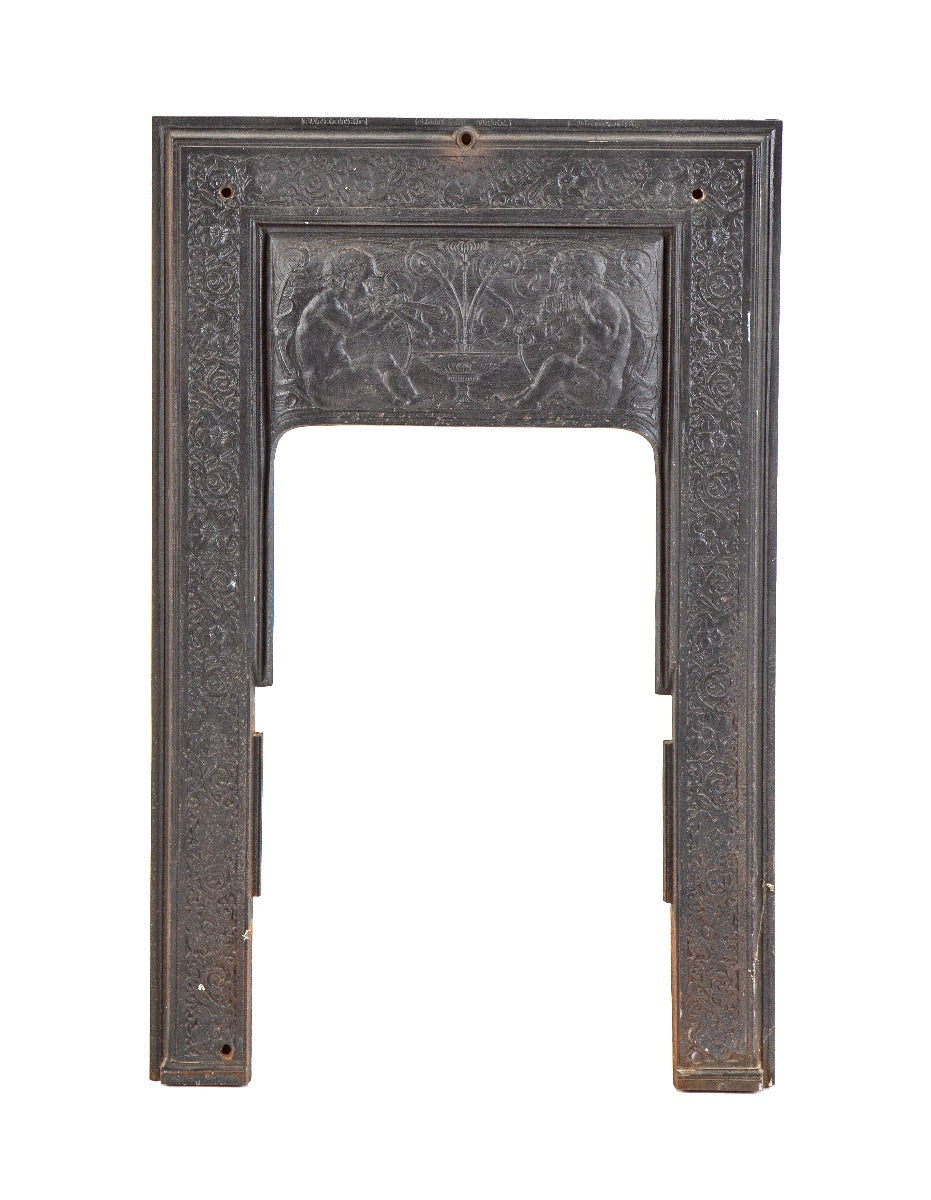 unusual 19th century antique american victorian-era 1880's diminutive cast iron chicago residential mantel