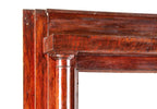 solidly built 19th century interior residential salvaged chicago quarter-sawn oak wood pier mirror with original finish