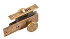 original highly sought after "daisy" pattern ornamental cast brass 1880s eastlake style entrance door hardware