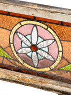 19th century richly colored and heavily ornamented salvaged chicago 1880s residential transom window