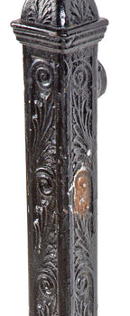 hard to find salvaged chicago 1880s reder foundry ornamental cast iron exterior black enameled newel posts