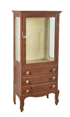 seldom found all original early 20th century quartered oak wood sharp and smith operating room cabinet with cabriole legs