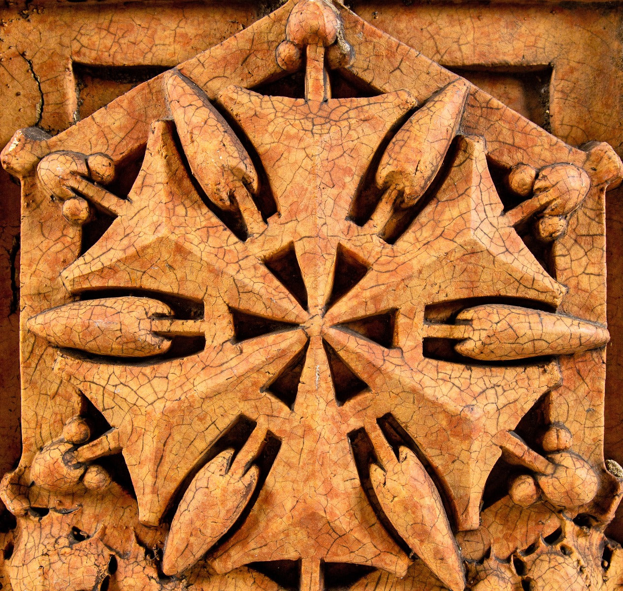 rare three-sided 1936-37 george grant elmslie-designed thomas a. edison school three-sided terra cotta cornice ornament