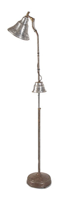 fully functional vintage american medical telescoping hospital bedside floor lamp with distinctive conical reflector