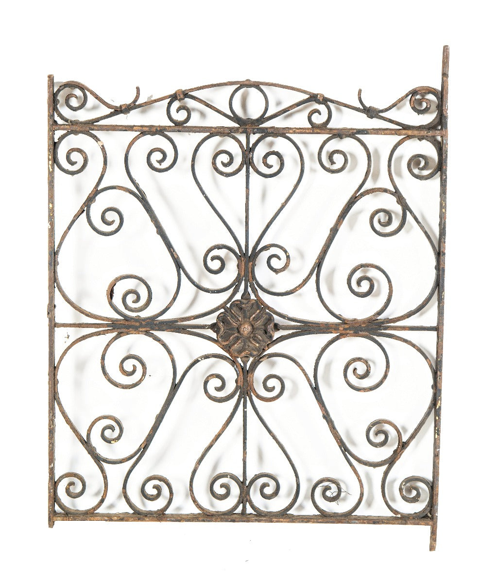 1880s salvaged chicago exterior ornamental wrought iron american victorian-era residential window guard